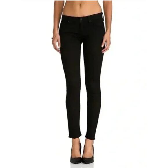 Mother‎ Denim The Looker Crop in A Model Spy Black Skinny Jeans Size 25 - Picture 1 of 12